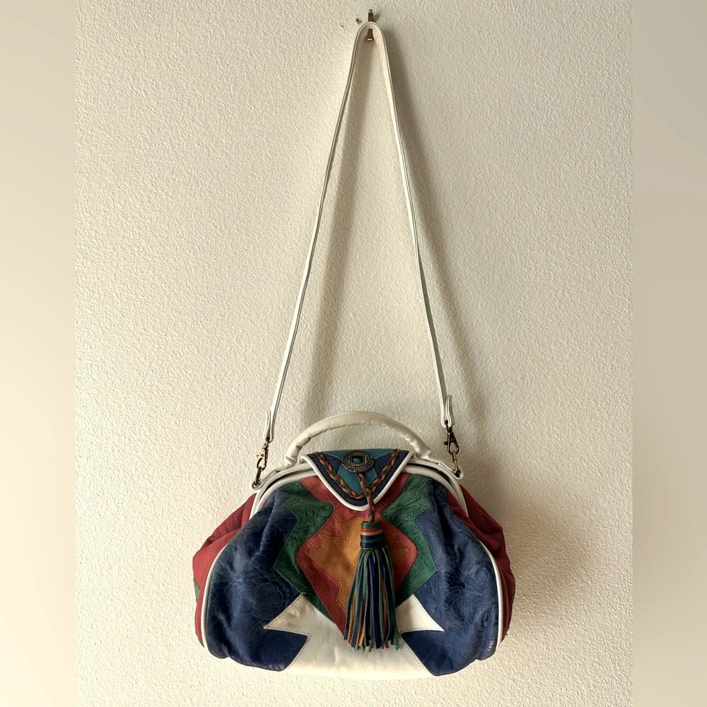 Viva Bags of California Vintage Leather Colorful Bag - Picture 4 of 4